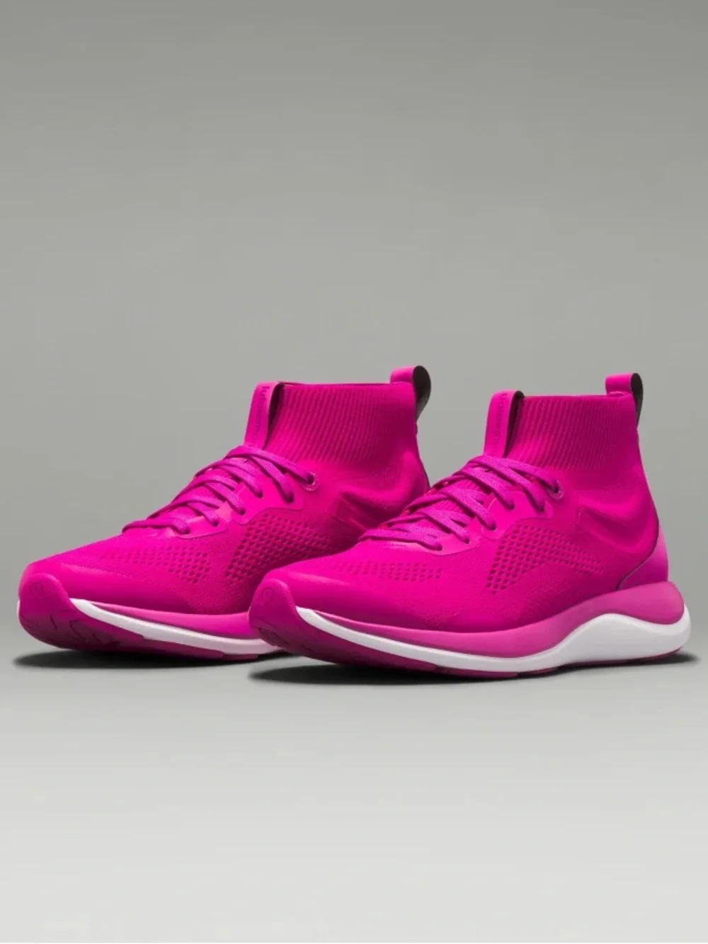 lululemon athletica Women's Vibrant Magenta Knit High-Top Sneakers